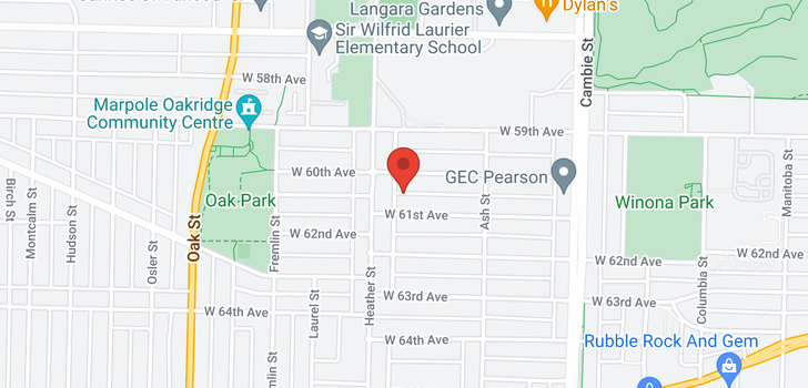 map of 781 W 61ST AVENUE